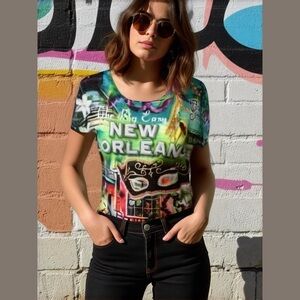 Sweet Gisele New Orleans‎ Big Easy Tee Size S